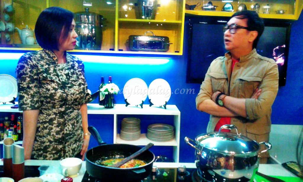 Chef Michelle Adrillana and Philip Abadicio with a cooking demonstration to review BergHOFF