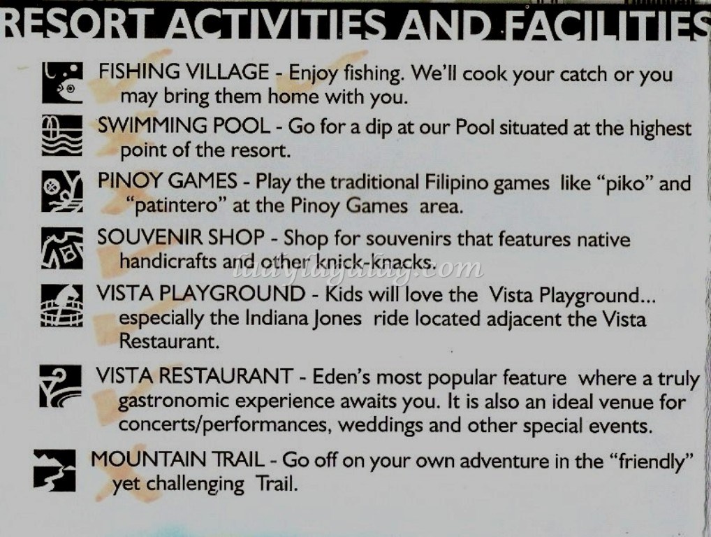 The resort activities and facilities in Davao tourist spot
