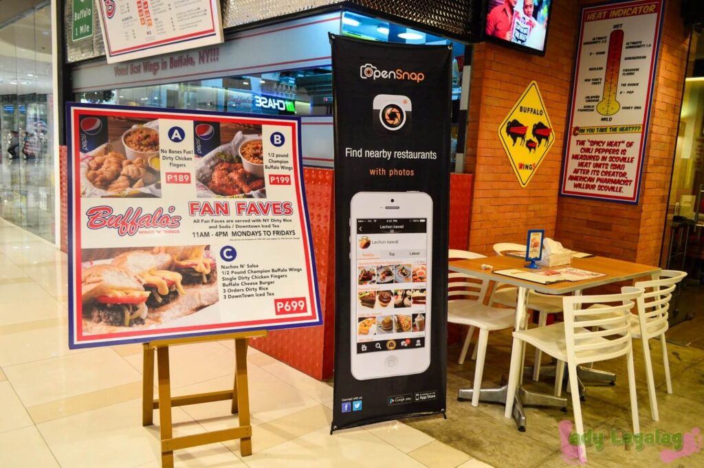 A lot of restaurants offer buffalo wings as their specialty, one of the restaurants in Ayala Fairview Terraces, offers this to answer your spicy chicken cravings.