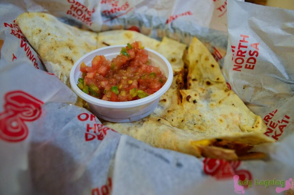 If you want to have quesadilla, Buffalo’s Wings N’ Things serves it.