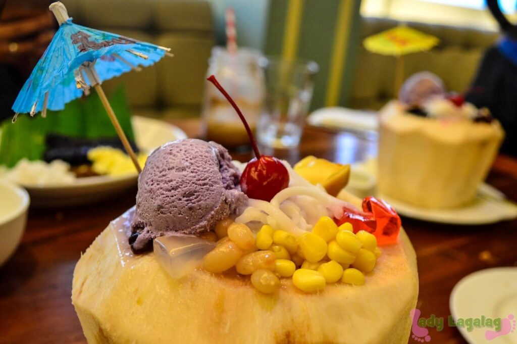 An ultimate Filipino favorite every summer is halo-halo. However, Dekada made it ultra special served at the coconut fruit! Try it here at this restaurant in Glorietta!