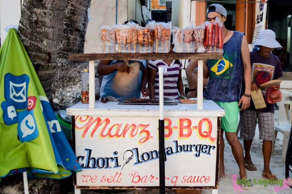 Where to eat in Boracay? Don’t forget to eat isaw at Manz BBQ