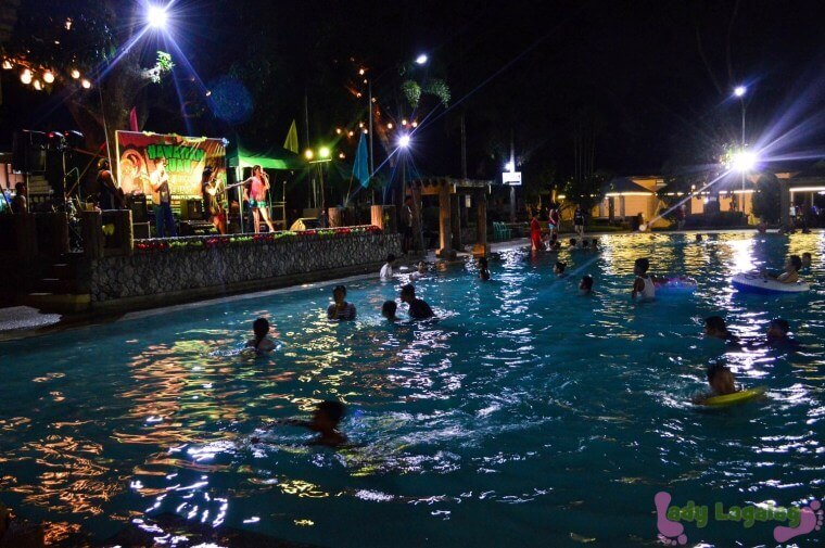 Things to do in Bulacan is to go swimming while a live band is performing right in front of you.