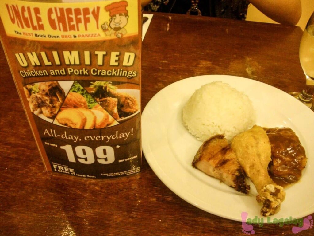 Uncle Cheffy offers bagnet, fried chicken and roasted chicken. If you find yourself craving for one while you are in McKinley, they are located in Venice Piazza Mall.
