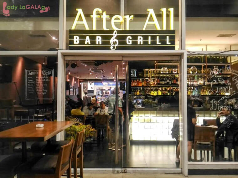 After All, a bar restaurant in SM Jazz