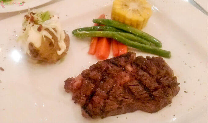 A 6-oz steak to complete our day from this restaurant in Greenbelt