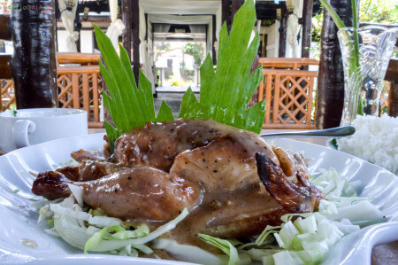 Filipino food at a resort in Batangas