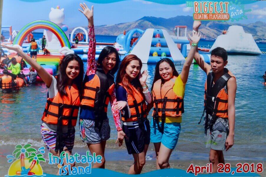 A souvenir brought to you by Inflatable Island, a resort in Zambales, with a payment of P100