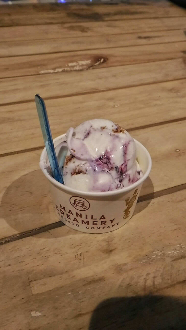 This dessert in UP Town Center has blueberry gelato!