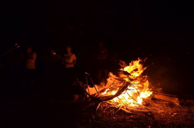 bonfire at Puerto Galera resort