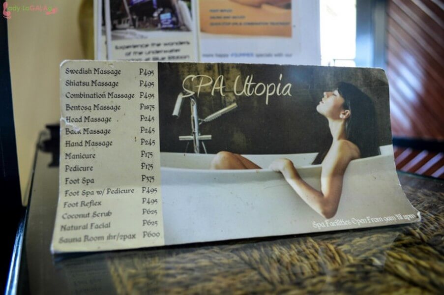 the rate of a spa in a Puerto Galera resort