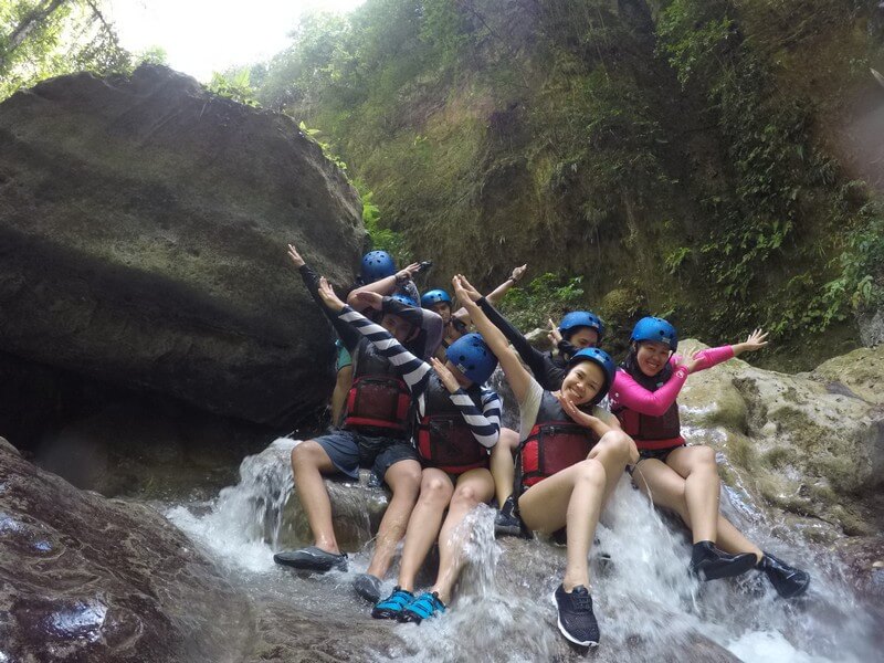moalboal cebu - canyoneering with friends